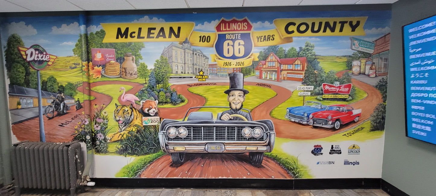 Bloomington Route 66 Illinois Wall Art