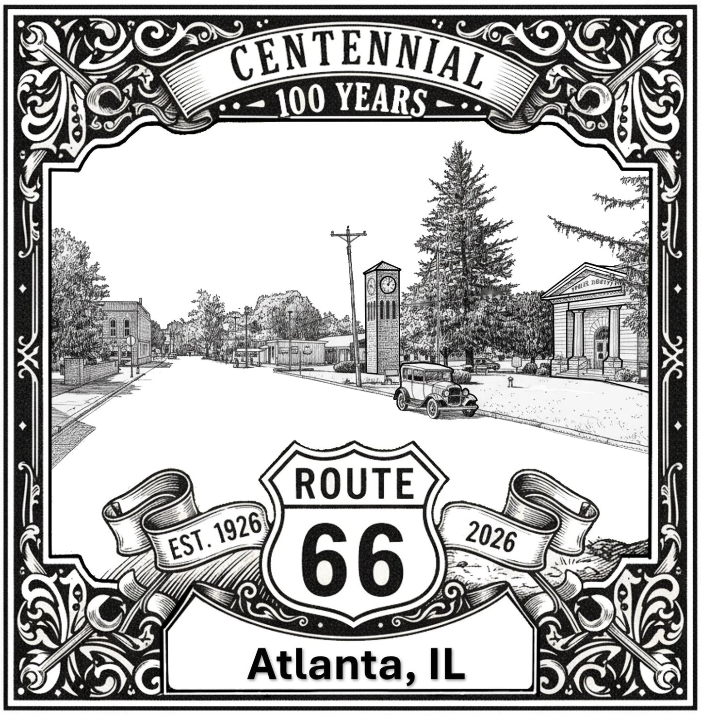 Atlanta Route 66 Illinois Wall Art