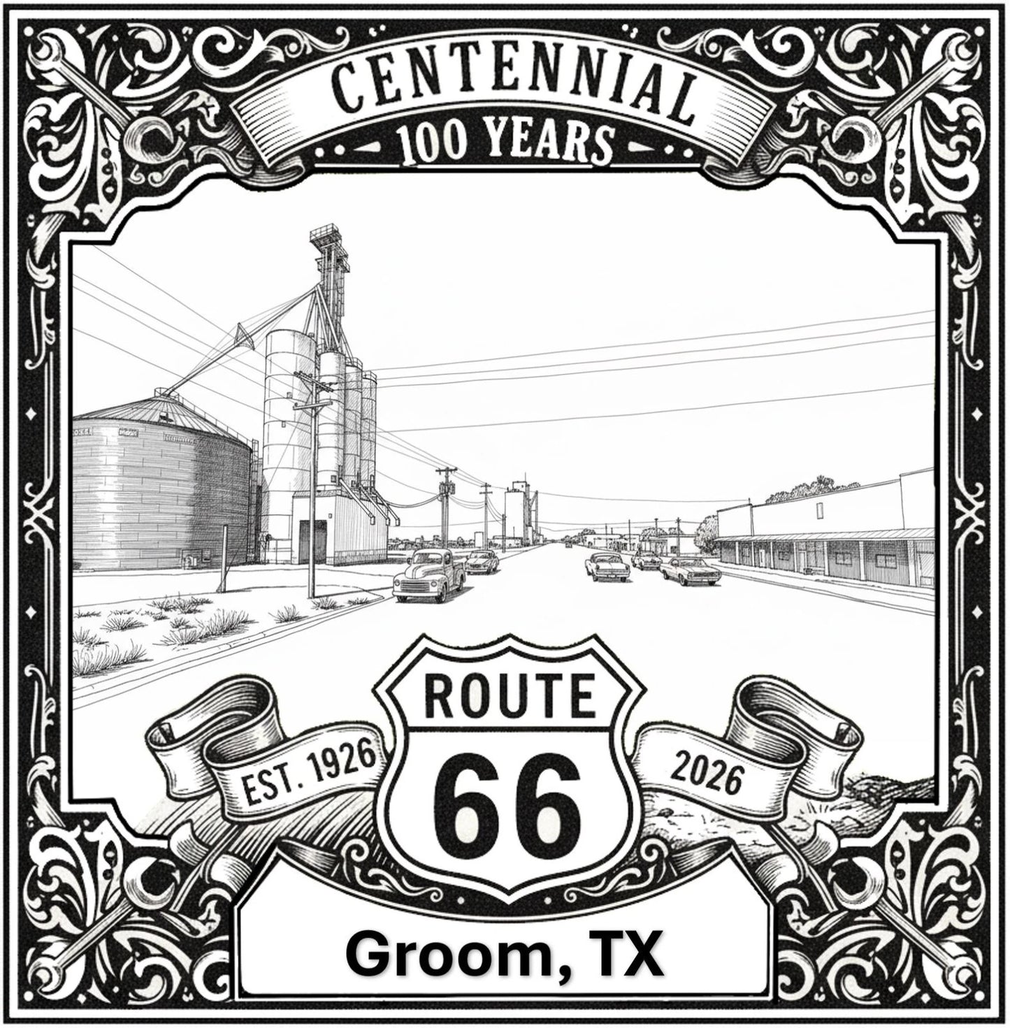 Groom Route 66 Texas Wall Art
