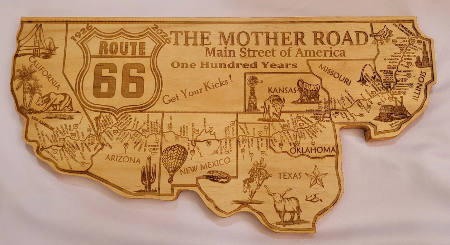 Route 66 Mini Wall Map
