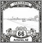 Laser-engraved design of Antares, Arizona for Route 66 Centennial