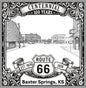 Laser-engraved design of Baxter Springs, Kansas for Route 66 Centennial