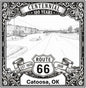 Laser-engraved design of Catoosa, Oklahoma for Route 66 Centennial