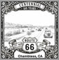 Laser-engraved design of Chambless, California for Route 66 Centennial