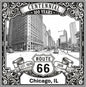 Laser-engraved design of Chicago, Illinois for Route 66 Centennial