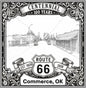 Laser-engraved design of Commerce, Oklahoma for Route 66 Centennial