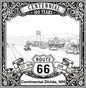 Laser-engraved design of Continental Divide, New Mexico for Route 66 Centennial