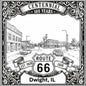 Laser-engraved design of Dwight, Illinois for Route 66 Centennial