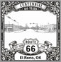 Laser-engraved design of El Reno, Oklahoma for Route 66 Centennial