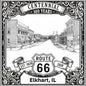 Laser-engraved design of Elkhart, Illinois for Route 66 Centennial