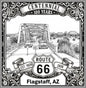 Laser-engraved design of Flagstaff, Arizona for Route 66 Centennial