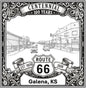 Laser-engraved design of Galena, Kansas for Route 66 Centennial