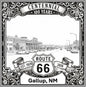 Laser-engraved design of Gallup, New Mexico for Route 66 Centennial