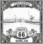 Laser-engraved design of Goffs, California for Route 66 Centennial