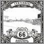 Laser-engraved design of Grand Canyon Caverns and Inn in Arizona for Route 66 Centennial