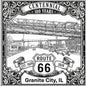 Laser-engraved design of Granite City, Illinois for Route 66 Centennial
