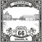 Laser-engraved design of Lincoln, Illinois for Route 66 Centennial