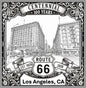 Laser-engraved design of Los Angeles, California for Route 66 Centennial