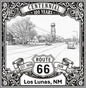 Laser-engraved design of Los Lunas, New Mexico for Route 66 Centennial