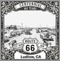 Laser-engraved design of Ludlow, California for Route 66 Centennial