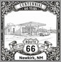Laser-engraved design of Newkirk, New Mexico for Route 66 Centennial