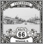 Laser-engraved design of Nilwood, Illinois for Route 66 Centennial