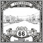 Laser-engraved design of Rancho Cucamonga, California for Route 66 Centennial
