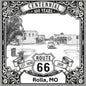 Laser-engraved design of Rolla, Missouri for Route 66 Centennial