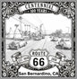 Laser-engraved design of San Bernardino, California for Route 66 Centennial
