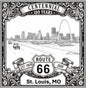 Laser-engraved design of St. Louis, Missouri for Route 66 Centennial