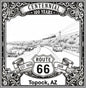 Laser-engraved design of Topock, Arizona for Route 66 Centennial
