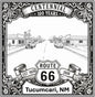 Laser-engraved design of Tucumcari, New Mexico for Route 66 Centennial