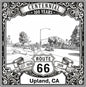 Laser-engraved design of Upland, California for Route 66 Centennial