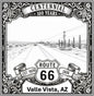 Laser-engraved design of Valle Vista, Arizona for Route 66 Centennial