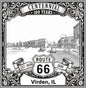 Laser-engraved design of Virden, Illinois for Route 66 Centennial