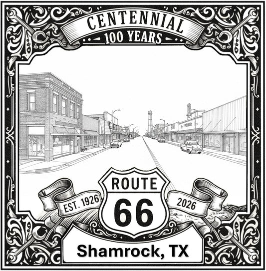Shamrock Route 66 Texas Wall Art