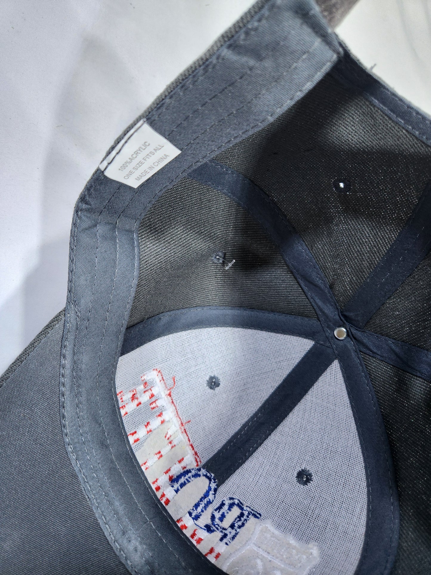 Route 66 Gray US Flag Baseball Cap Embroidered Adjustable