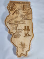 Route 66 Illinois Map Wall Art